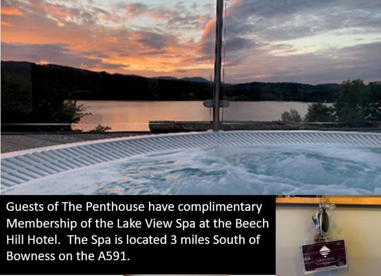 The Penthouse Bowness Luxury Loft Jacuzzi Bath & Complimentary Lakeview Spa Membership Exterior foto